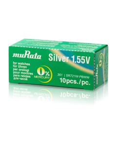 Hõbeoksiid kellapatarei 361 SR721W Murata