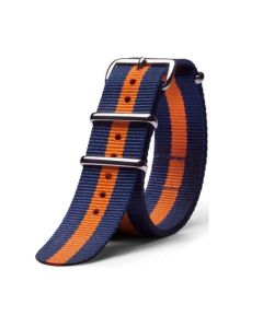 18 mm tumesinine oranž tumesinine nato rihm