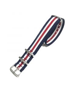 20 mm nato kellarihm tumesinine valge punane