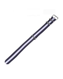 22 mm tumesinine valge tumesinine tekstiilkellarihm